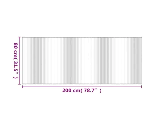 Kilimas, Šviesus Natūralus, 80X200cm Bambukas, Stačiakampis