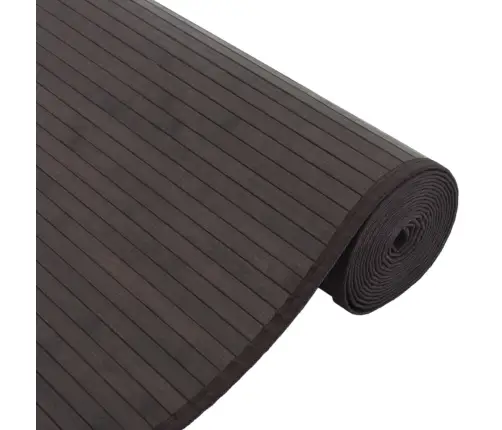Paklājs, Taisnstūra Forma, Tumši Brūns, 80X200 Cm, Bambuss Vidaxl