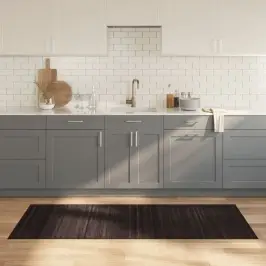 Paklājs, Taisnstūra Forma, Tumši Brūns, 80X200 Cm, Bambuss Vidaxl