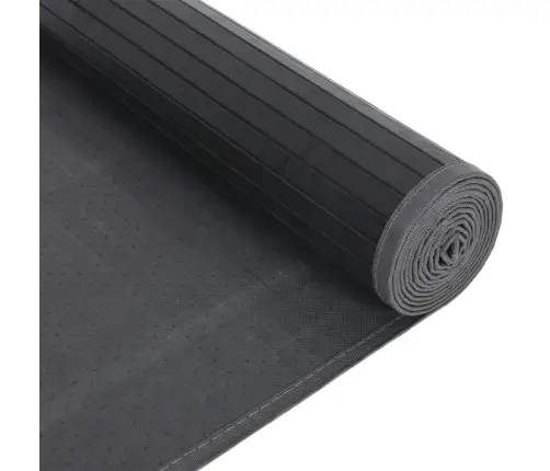 Kilimas, Juodos Spalvos, 80X300cm Bambukas, Stačiakampis Kilimas, Juodos Spalvos, 80X300cm Bambukas, Stačiakampis