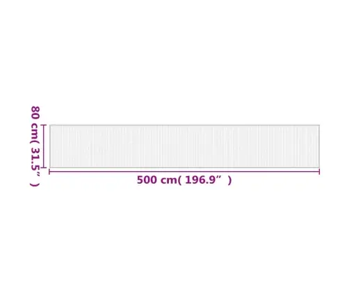 Vaip, Ristkülikukujuline, Hall, 80 X 500 cm Bambus
