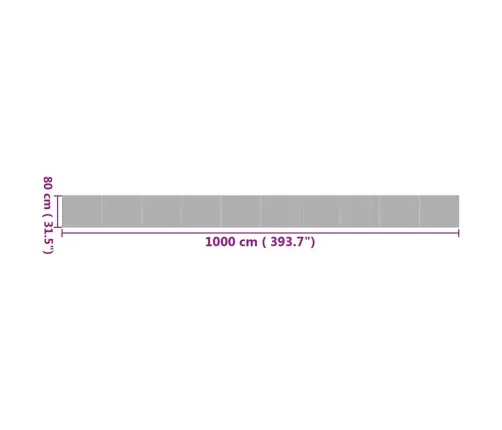 Paklājs, Taisnstūra Forma, Dabīga Krāsa, 80X1000 Cm, Bambuss Vidaxl