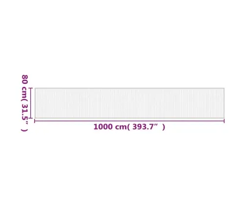Paklājs, Taisnstūra Forma, Tumši Brūns, 80X1000 Cm, Bambuss Vidaxl Paklājs, Taisnstūra Forma, Tumši Brūns, 80X1000 Cm, Bambuss Vidaxl
