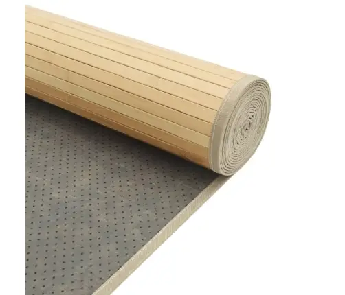 Kilimas, Šviesus Natūralus, 100X100cm Bambukas, Kvadratinis