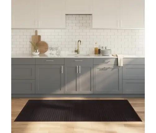 Paklājs, Taisnstūra Forma, Tumši Brūns, 100X200 Cm, Bambuss Vidaxl