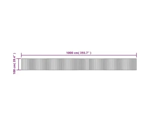 Vaip, Ristkülikukujuline, Hall, 100 X 1000 cm Bambus
