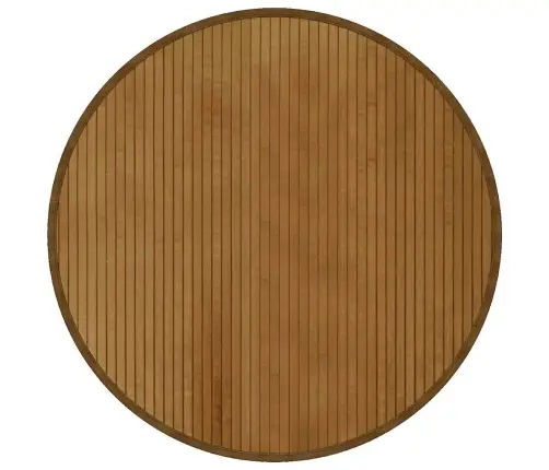 Paklājs, Apaļš, Brūns, 80 Cm, Bambuss Vidaxl
