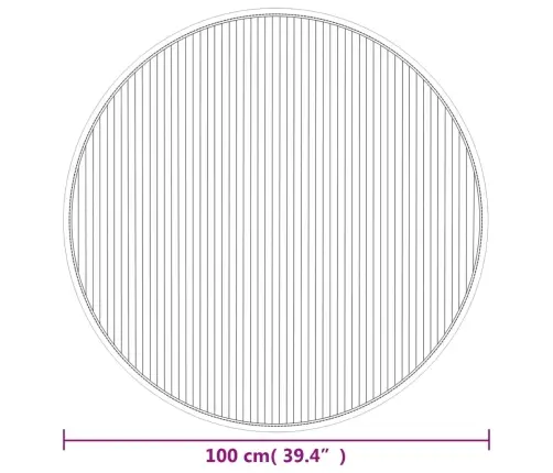 Paklājs, Apaļš, Brūns, 100 Cm, Bambuss Vidaxl Paklājs, Apaļš, Brūns, 100 Cm, Bambuss Vidaxl