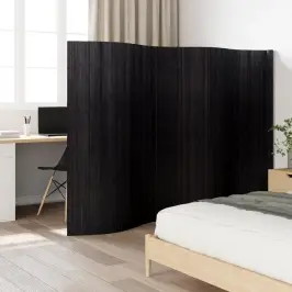 Istabas Aizslietnis, Melns, 165X400 Cm, Bambuss Vidaxl