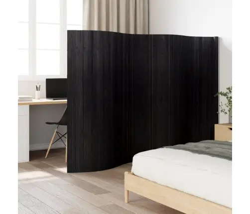 Istabas Aizslietnis, Melns, 165X400 Cm, Bambuss Vidaxl