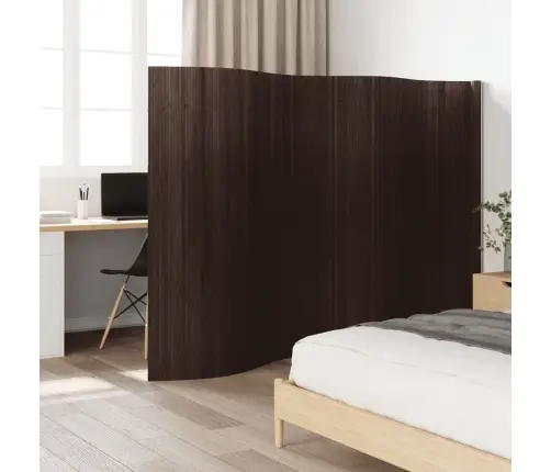 Istabas Aizslietnis, Tumši Brūns, 165X400 Cm, Bambuss Vidaxl