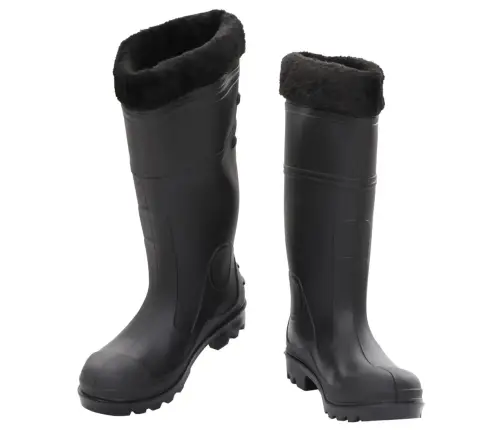 Gumijas Zābaki Ar Izņemamu Zeķi, Melni, 38. Izmērs, Pvc Vidaxl