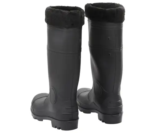 Gumijas Zābaki Ar Izņemamu Zeķi, Melni, 38. Izmērs, Pvc Vidaxl