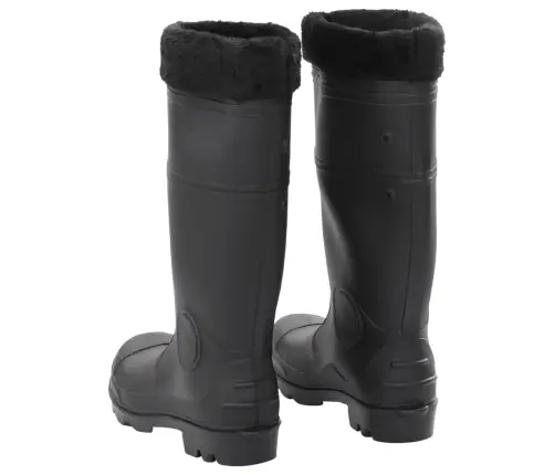 Gumijas Zābaki Ar Izņemamu Zeķi, Melni, 39. Izmērs, Pvc Vidaxl