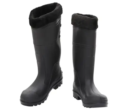 Gumijas Zābaki Ar Izņemamu Zeķi, Melni, 40. Izmērs, Pvc Vidaxl