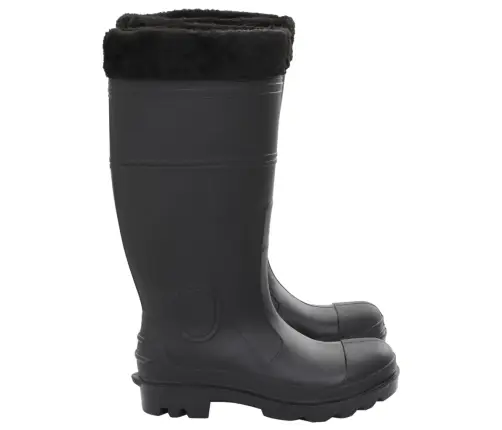 Gumijas Zābaki Ar Izņemamu Zeķi, Melni, 40. Izmērs, Pvc Vidaxl