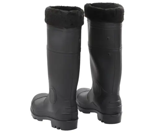 Gumijas Zābaki Ar Izņemamu Zeķi, Melni, 40. Izmērs, Pvc Vidaxl