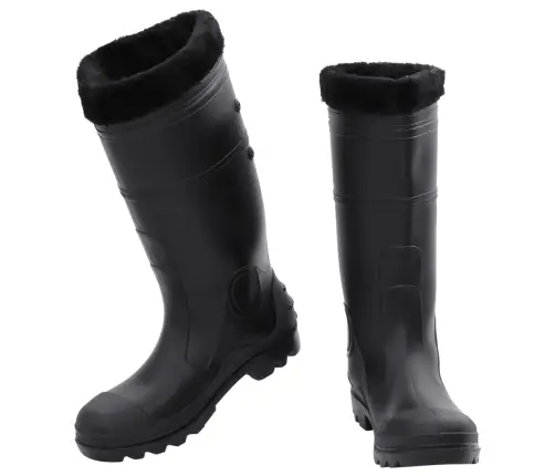 Gumijas Zābaki Ar Izņemamu Zeķi, Melni, 41. Izmērs, Pvc Vidaxl