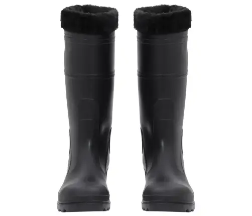 Gumijas Zābaki Ar Izņemamu Zeķi, Melni, 41. Izmērs, Pvc Vidaxl