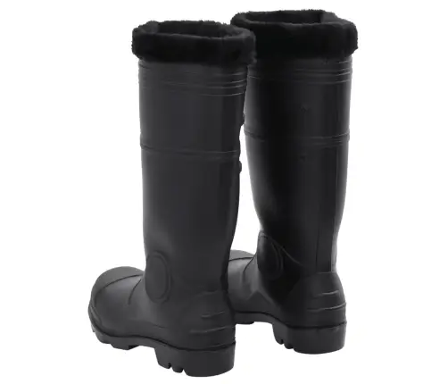 Gumijas Zābaki Ar Izņemamu Zeķi, Melni, 41. Izmērs, Pvc Vidaxl