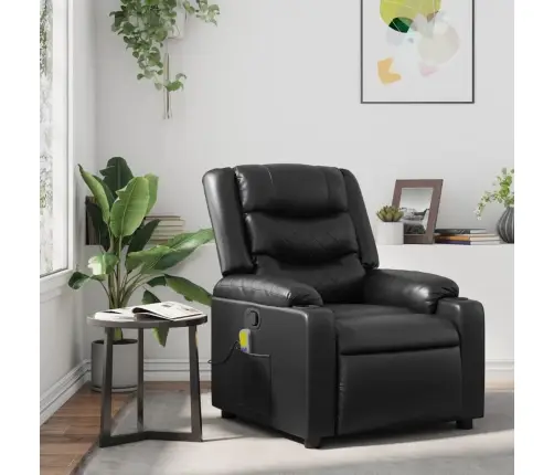 Masāžas Krēsls, Atgāžams, Melna Mākslīgā Āda Vidaxl