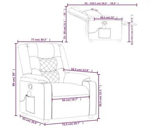 Masāžas Krēsls, Brūna Mākslīgā Āda Vidaxl
