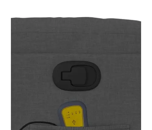 Masāžas Krēsls, Atgāžams, Tumši Pelēks Audums Vidaxl