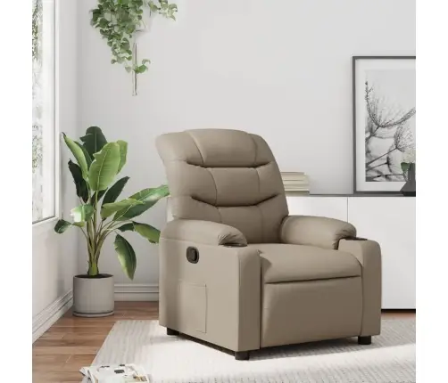 Atlošiamas Krėslas, Kapučino Spalvos, Dirbtinė Oda