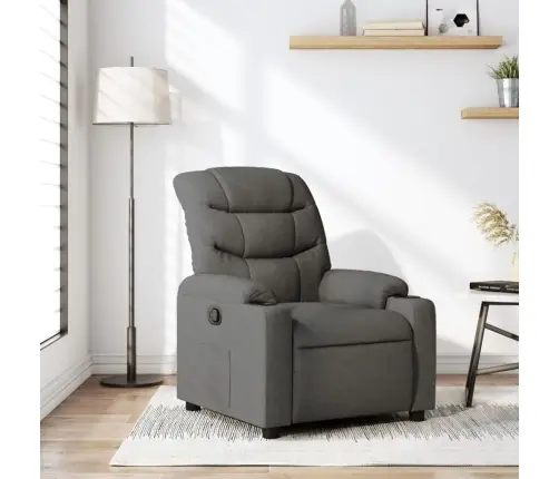 Atpūtas Krēsls, Atgāžams, Tumši Pelēks Audums Vidaxl
