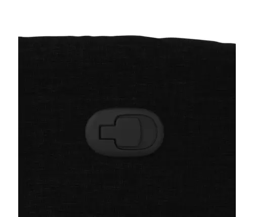 Atlošiamas Krėslas, Juodos Spalvos, Audinys