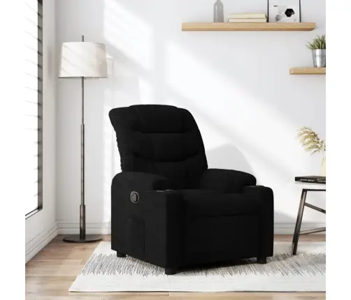 Atlošiamas Krėslas, Juodos Spalvos, Audinys