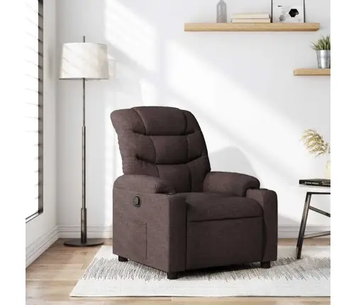 Atpūtas Krēsls, Atgāžams, Tumši Brūns Audums Vidaxl Atpūtas Krēsls, Atgāžams, Tumši Brūns Audums Vidaxl