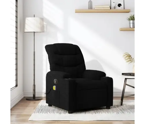 Masāžas Krēsls, Atgāžams, Melns Audums Vidaxl