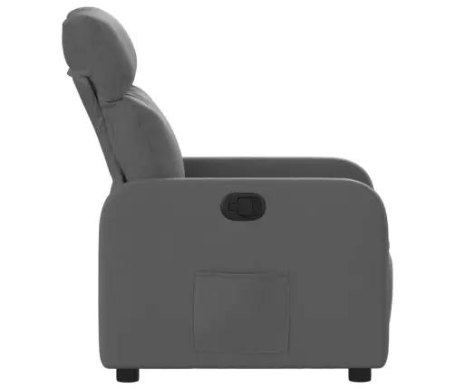 Atlošiamas Krėslas, Tamsiai Pilkos Spalvos, Audinys