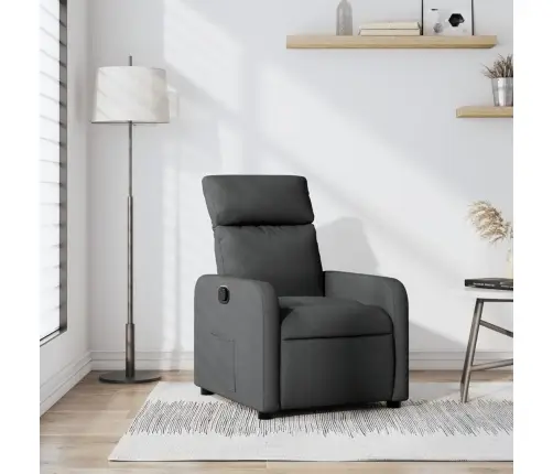 Atlošiamas Krėslas, Tamsiai Pilkos Spalvos, Audinys