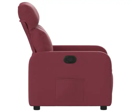 Atpūtas Krēsls, Atgāžams, Vīnsarkans Audums Vidaxl