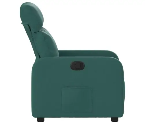 Atpūtas Krēsls, Atgāžams, Tumši Zaļš Audums Vidaxl