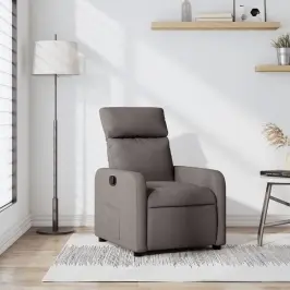 Atpūtas Krēsls, Atgāžams, Pelēkbrūns Audums Vidaxl