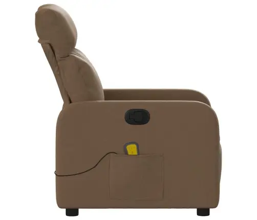 Atlošiamas Masažinis Krėslas, Rudos Spalvos, Audinys