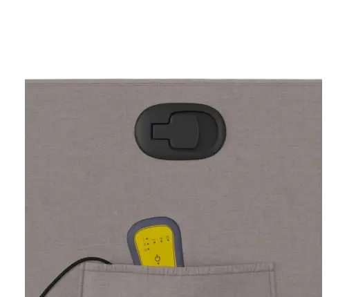 Masāžas Krēsls, Atgāžams, Pelēkbrūns Audums Vidaxl