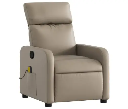 Masāžas Krēsls, Atgāžams, Kapučīno Krāsas Mākslīgā Āda Vidaxl