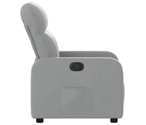 Atpūtas Krēsls, Atgāžams, Gaiši Pelēks Audums Vidaxl