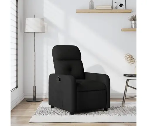 Atpūtas Krēsls, Atgāžams, Melns Audums Vidaxl