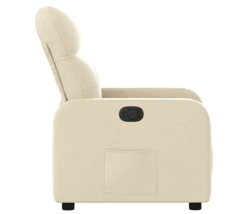 Atlošiamas Krėslas, Kreminės Spalvos, Audinys