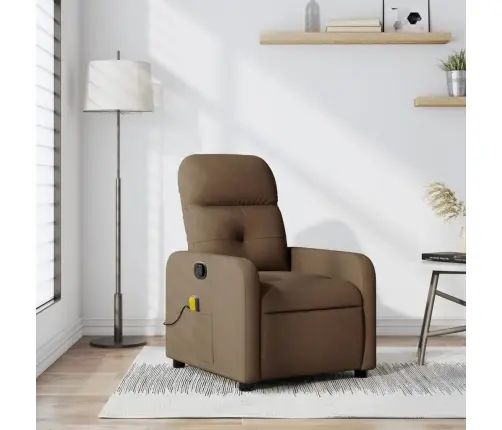 Masāžas Krēsls, Atgāžams, Brūns Audums Vidaxl