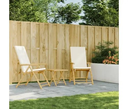 Saliekami Dārza Krēsli Ar Matračiem, 2 Gab., Bambuss Vidaxl