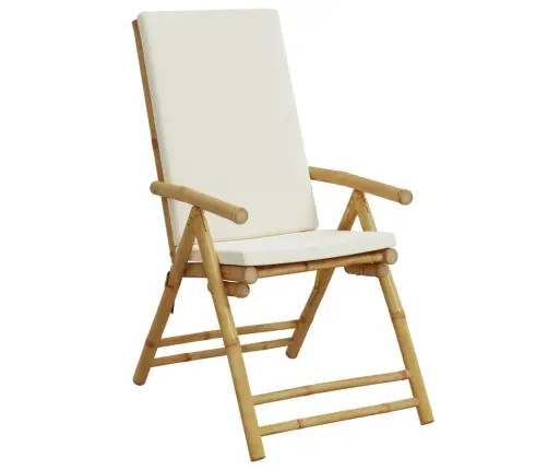 Saliekami Dārza Krēsli Ar Matračiem, 2 Gab., Bambuss Vidaxl