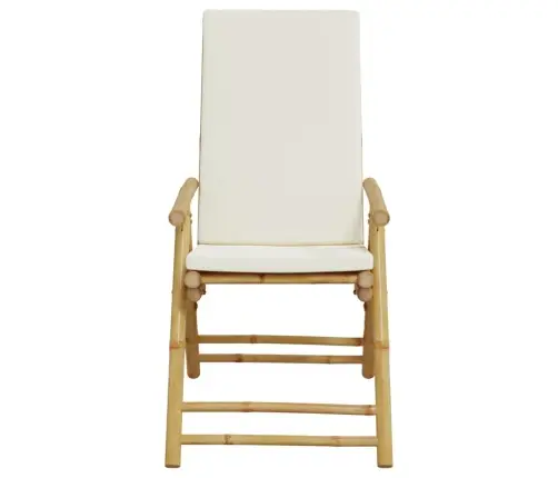 Saliekami Dārza Krēsli Ar Matračiem, 2 Gab., Bambuss Vidaxl