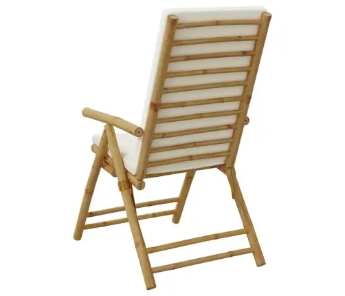 Saliekami Dārza Krēsli Ar Matračiem, 2 Gab., Bambuss Vidaxl