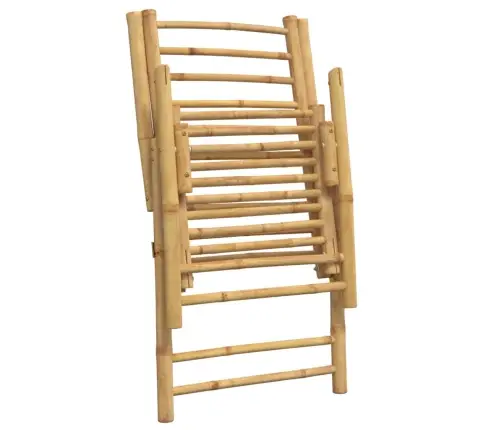 Saliekami Dārza Krēsli Ar Matračiem, 2 Gab., Bambuss Vidaxl